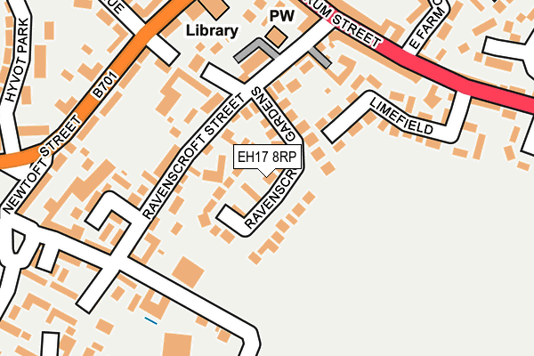 EH17 8RP map - OS OpenMap – Local (Ordnance Survey) EH17 8RP map - OS OpenMap – Local (Ordnance Survey)
