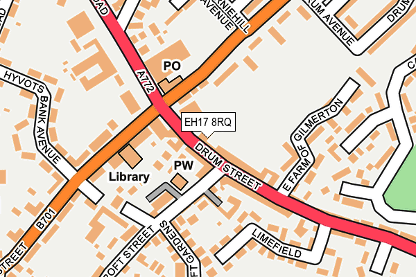 EH17 8RQ map - OS OpenMap – Local (Ordnance Survey) EH17 8RQ map - OS OpenMap – Local (Ordnance Survey)