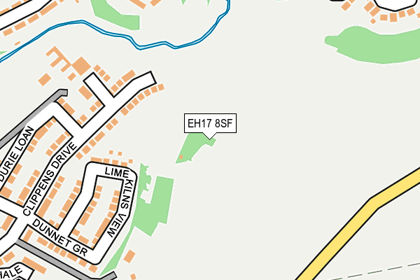 EH17 8SF map - OS OpenMap – Local (Ordnance Survey) EH17 8SF map - OS OpenMap – Local (Ordnance Survey)