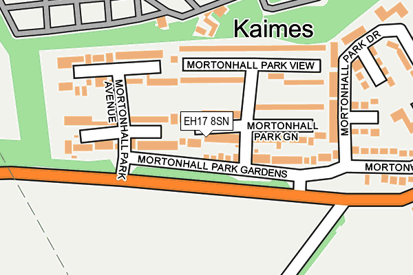EH17 8SN map - OS OpenMap – Local (Ordnance Survey) EH17 8SN map - OS OpenMap – Local (Ordnance Survey)