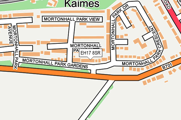 EH17 8SR map - OS OpenMap – Local (Ordnance Survey) EH17 8SR map - OS OpenMap – Local (Ordnance Survey)