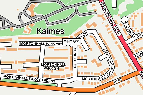 EH17 8SS map - OS OpenMap – Local (Ordnance Survey) EH17 8SS map - OS OpenMap – Local (Ordnance Survey)