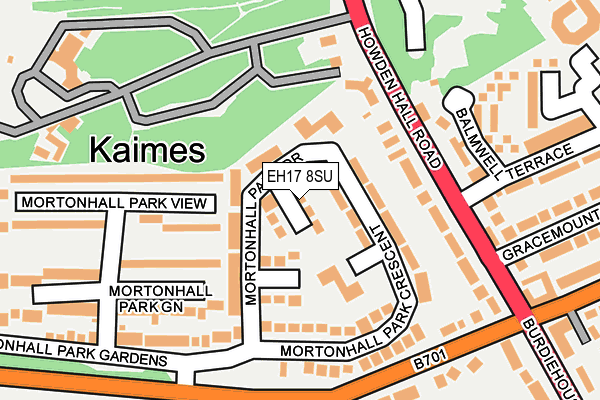 EH17 8SU map - OS OpenMap – Local (Ordnance Survey) EH17 8SU map - OS OpenMap – Local (Ordnance Survey)