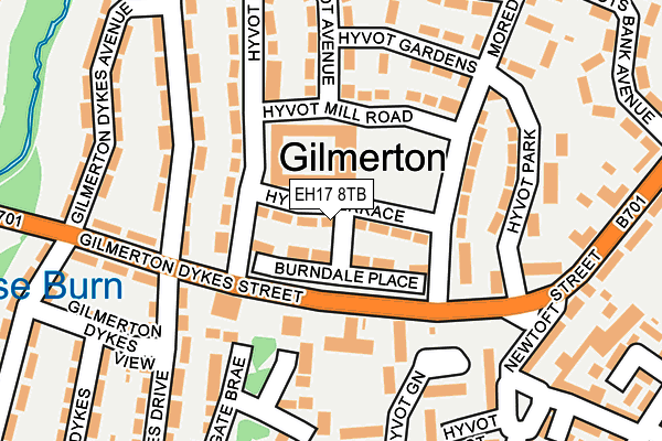 EH17 8TB map - OS OpenMap – Local (Ordnance Survey) EH17 8TB map - OS OpenMap – Local (Ordnance Survey)
