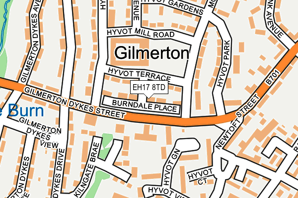 EH17 8TD map - OS OpenMap – Local (Ordnance Survey) EH17 8TD map - OS OpenMap – Local (Ordnance Survey)