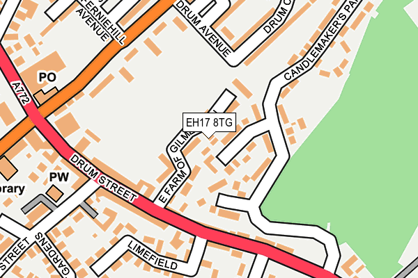 EH17 8TG map - OS OpenMap – Local (Ordnance Survey) EH17 8TG map - OS OpenMap – Local (Ordnance Survey)