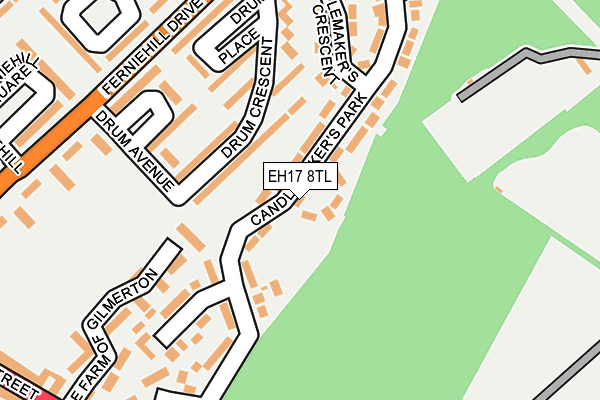 EH17 8TL map - OS OpenMap – Local (Ordnance Survey) EH17 8TL map - OS OpenMap – Local (Ordnance Survey)