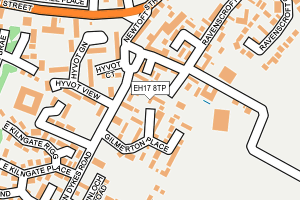 EH17 8TP map - OS OpenMap – Local (Ordnance Survey) EH17 8TP map - OS OpenMap – Local (Ordnance Survey)