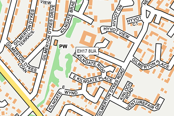EH17 8UA map - OS OpenMap – Local (Ordnance Survey) EH17 8UA map - OS OpenMap – Local (Ordnance Survey)