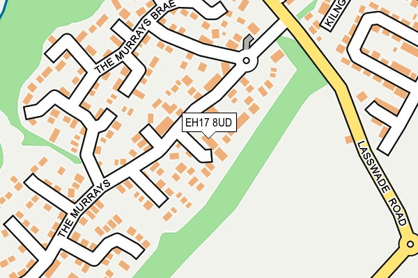 EH17 8UD map - OS OpenMap – Local (Ordnance Survey) EH17 8UD map - OS OpenMap – Local (Ordnance Survey)
