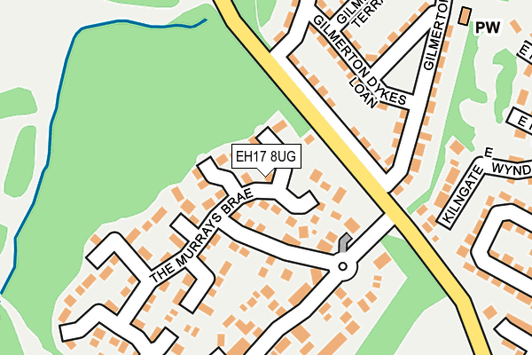 EH17 8UG map - OS OpenMap – Local (Ordnance Survey) EH17 8UG map - OS OpenMap – Local (Ordnance Survey)