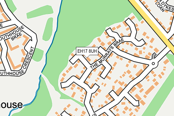 EH17 8UH map - OS OpenMap – Local (Ordnance Survey) EH17 8UH map - OS OpenMap – Local (Ordnance Survey)