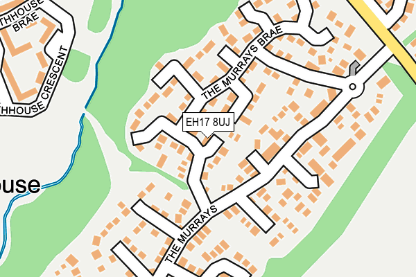 EH17 8UJ map - OS OpenMap – Local (Ordnance Survey) EH17 8UJ map - OS OpenMap – Local (Ordnance Survey)