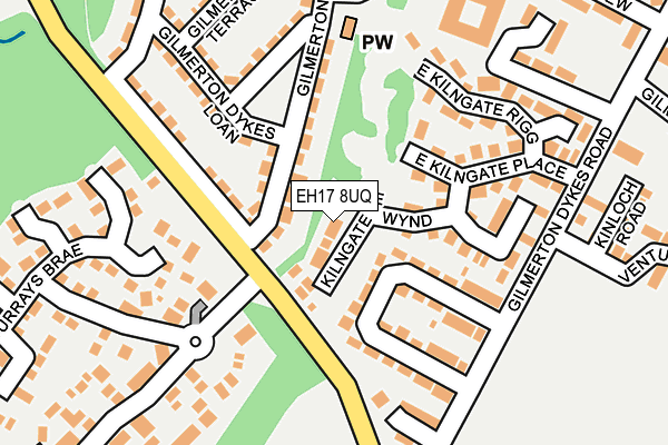 EH17 8UQ map - OS OpenMap – Local (Ordnance Survey) EH17 8UQ map - OS OpenMap – Local (Ordnance Survey)