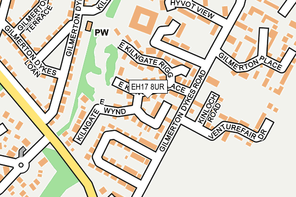 EH17 8UR map - OS OpenMap – Local (Ordnance Survey) EH17 8UR map - OS OpenMap – Local (Ordnance Survey)