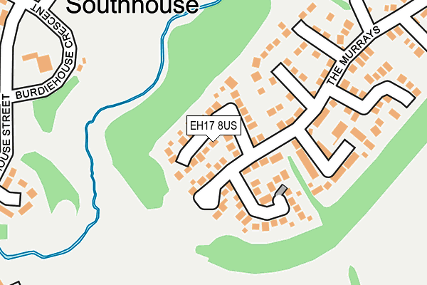 EH17 8US map - OS OpenMap – Local (Ordnance Survey) EH17 8US map - OS OpenMap – Local (Ordnance Survey)