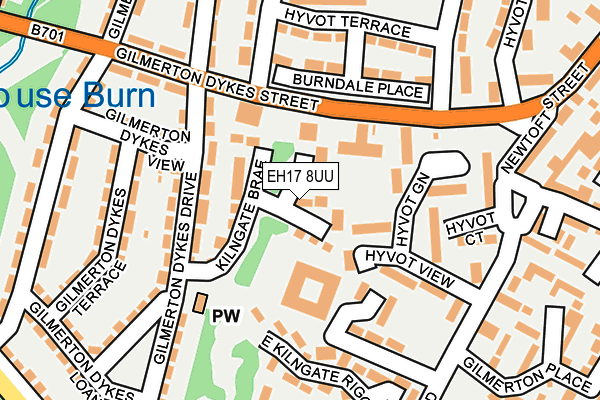 EH17 8UU map - OS OpenMap – Local (Ordnance Survey) EH17 8UU map - OS OpenMap – Local (Ordnance Survey)