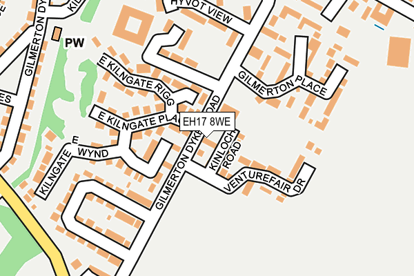 EH17 8WE map - OS OpenMap – Local (Ordnance Survey) EH17 8WE map - OS OpenMap – Local (Ordnance Survey)