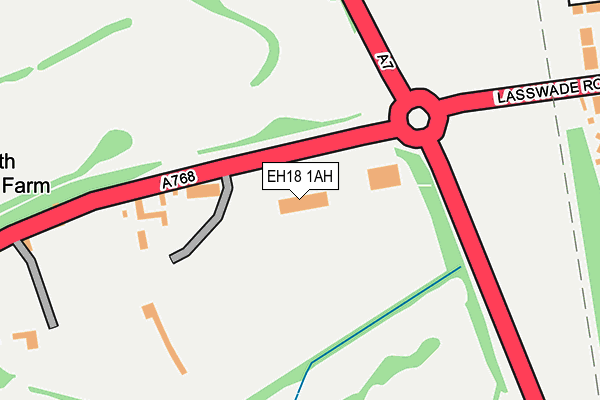 EH18 1AH map - OS OpenMap – Local (Ordnance Survey) EH18 1AH map - OS OpenMap – Local (Ordnance Survey)