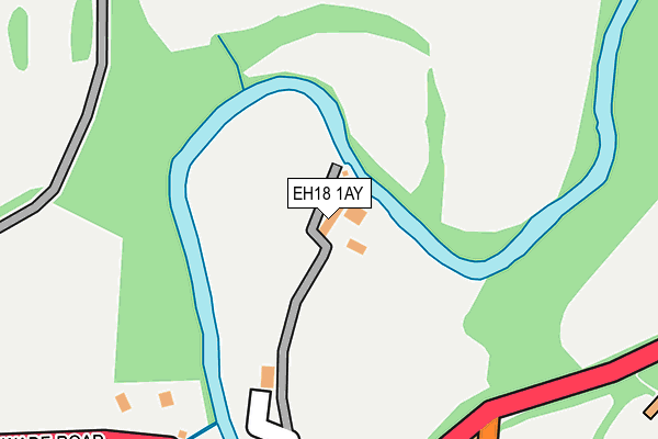 EH18 1AY map - OS OpenMap – Local (Ordnance Survey) EH18 1AY map - OS OpenMap – Local (Ordnance Survey)