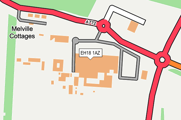 EH18 1AZ map - OS OpenMap – Local (Ordnance Survey) EH18 1AZ map - OS OpenMap – Local (Ordnance Survey)