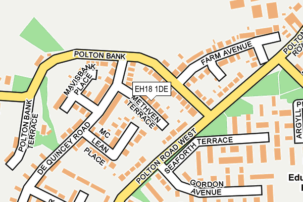 EH18 1DE map - OS OpenMap – Local (Ordnance Survey) EH18 1DE map - OS OpenMap – Local (Ordnance Survey)