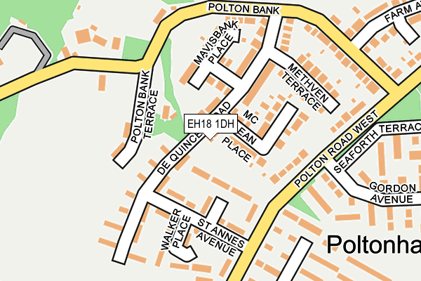 EH18 1DH map - OS OpenMap – Local (Ordnance Survey) EH18 1DH map - OS OpenMap – Local (Ordnance Survey)