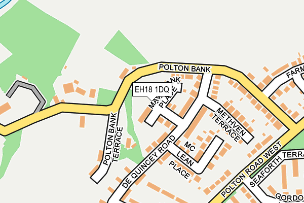 EH18 1DQ map - OS OpenMap – Local (Ordnance Survey) EH18 1DQ map - OS OpenMap – Local (Ordnance Survey)
