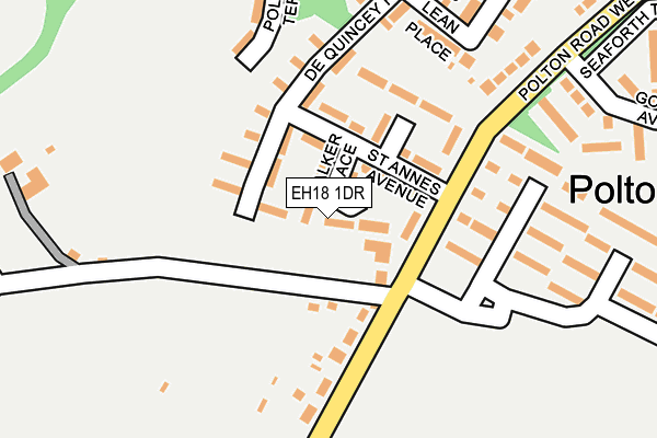 EH18 1DR map - OS OpenMap – Local (Ordnance Survey) EH18 1DR map - OS OpenMap – Local (Ordnance Survey)
