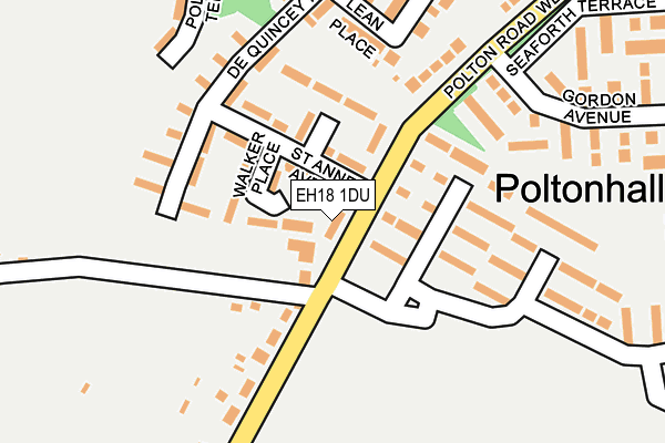 EH18 1DU map - OS OpenMap – Local (Ordnance Survey) EH18 1DU map - OS OpenMap – Local (Ordnance Survey)
