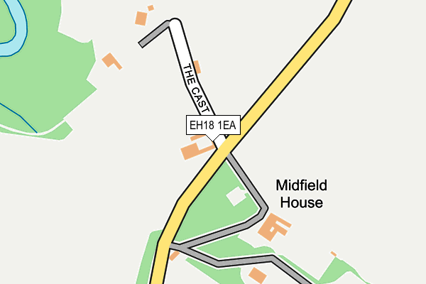EH18 1EA map - OS OpenMap – Local (Ordnance Survey) EH18 1EA map - OS OpenMap – Local (Ordnance Survey)