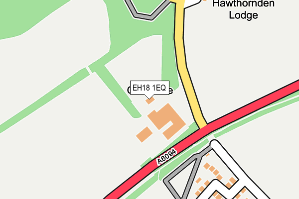 EH18 1EQ map - OS OpenMap – Local (Ordnance Survey) EH18 1EQ map - OS OpenMap – Local (Ordnance Survey)