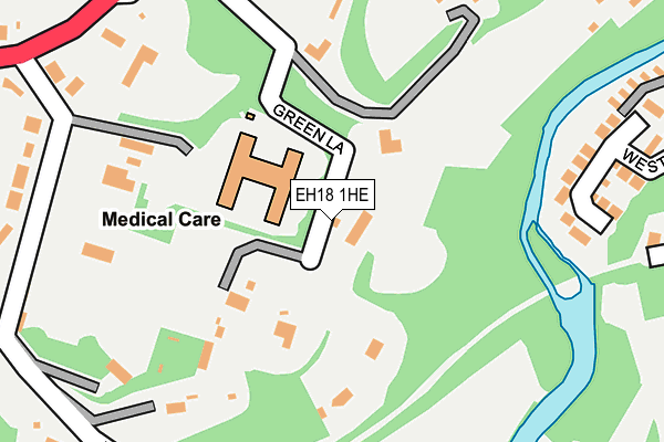 EH18 1HE map - OS OpenMap – Local (Ordnance Survey) EH18 1HE map - OS OpenMap – Local (Ordnance Survey)