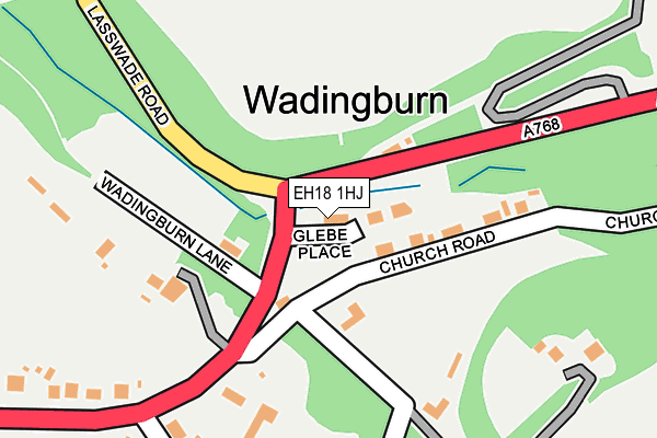 EH18 1HJ map - OS OpenMap – Local (Ordnance Survey) EH18 1HJ map - OS OpenMap – Local (Ordnance Survey)