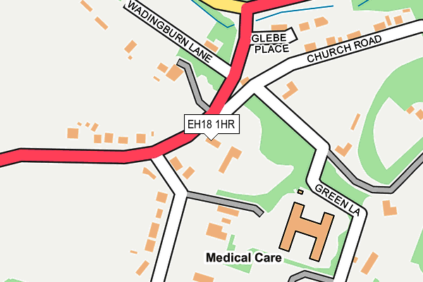 EH18 1HR map - OS OpenMap – Local (Ordnance Survey) EH18 1HR map - OS OpenMap – Local (Ordnance Survey)