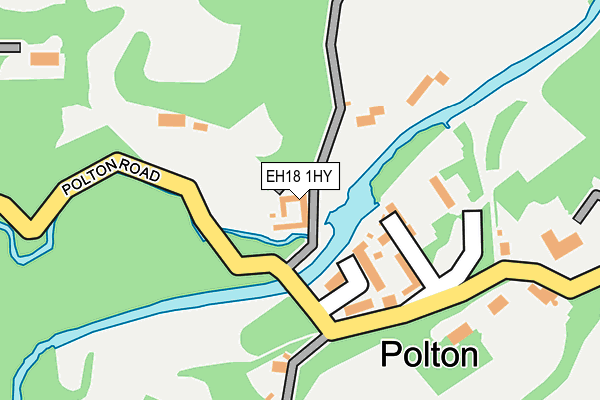 EH18 1HY map - OS OpenMap – Local (Ordnance Survey) EH18 1HY map - OS OpenMap – Local (Ordnance Survey)