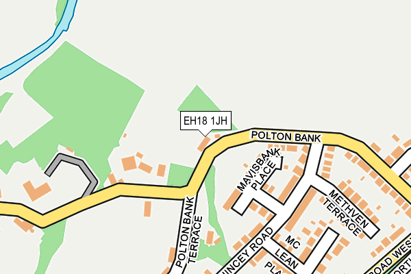 EH18 1JH map - OS OpenMap – Local (Ordnance Survey) EH18 1JH map - OS OpenMap – Local (Ordnance Survey)