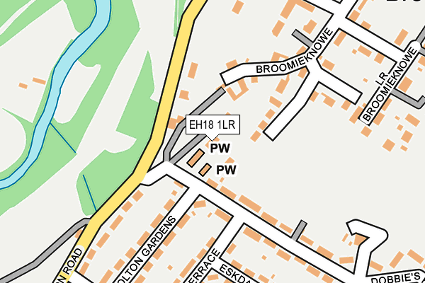 EH18 1LR map - OS OpenMap – Local (Ordnance Survey) EH18 1LR map - OS OpenMap – Local (Ordnance Survey)