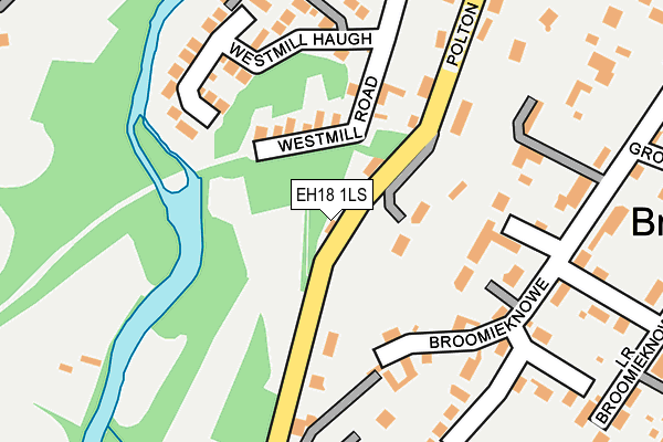 EH18 1LS map - OS OpenMap – Local (Ordnance Survey) EH18 1LS map - OS OpenMap – Local (Ordnance Survey)