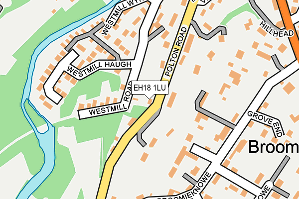 EH18 1LU map - OS OpenMap – Local (Ordnance Survey) EH18 1LU map - OS OpenMap – Local (Ordnance Survey)