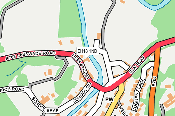 EH18 1ND map - OS OpenMap – Local (Ordnance Survey) EH18 1ND map - OS OpenMap – Local (Ordnance Survey)