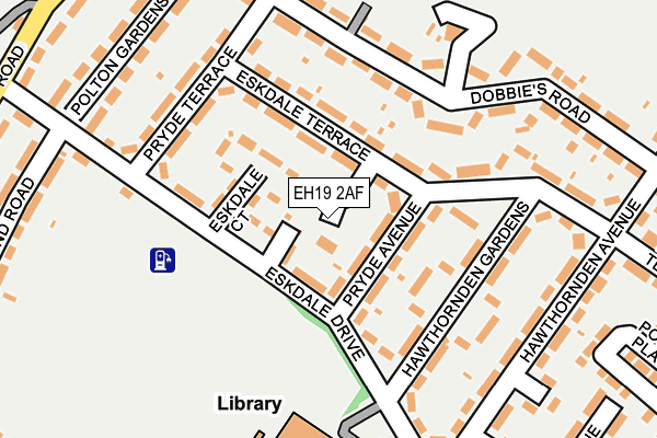 EH19 2AF map - OS OpenMap – Local (Ordnance Survey) EH19 2AF map - OS OpenMap – Local (Ordnance Survey)