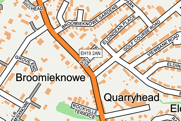 EH19 2AN map - OS OpenMap – Local (Ordnance Survey) EH19 2AN map - OS OpenMap – Local (Ordnance Survey)