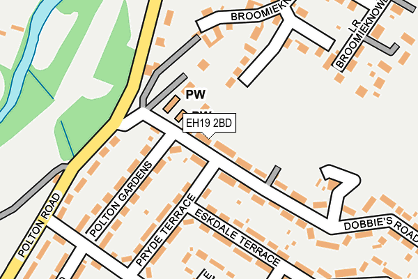 EH19 2BD map - OS OpenMap – Local (Ordnance Survey) EH19 2BD map - OS OpenMap – Local (Ordnance Survey)
