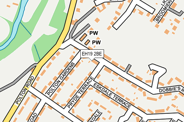 EH19 2BE map - OS OpenMap – Local (Ordnance Survey) EH19 2BE map - OS OpenMap – Local (Ordnance Survey)