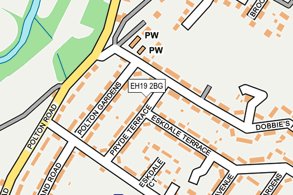 EH19 2BG map - OS OpenMap – Local (Ordnance Survey) EH19 2BG map - OS OpenMap – Local (Ordnance Survey)