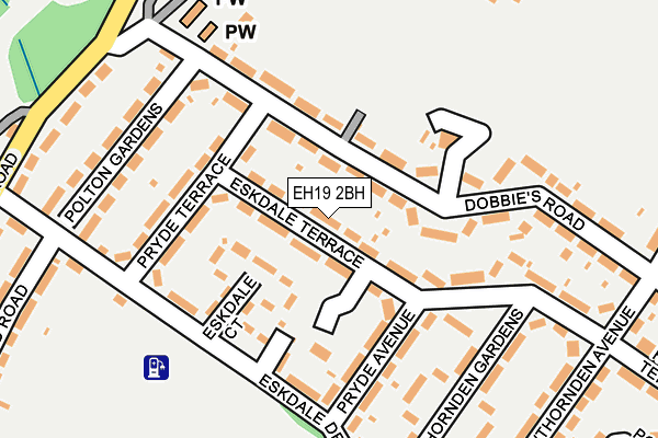 EH19 2BH map - OS OpenMap – Local (Ordnance Survey) EH19 2BH map - OS OpenMap – Local (Ordnance Survey)