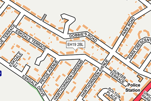 EH19 2BL map - OS OpenMap – Local (Ordnance Survey) EH19 2BL map - OS OpenMap – Local (Ordnance Survey)
