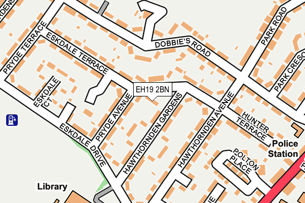 EH19 2BN map - OS OpenMap – Local (Ordnance Survey) EH19 2BN map - OS OpenMap – Local (Ordnance Survey)