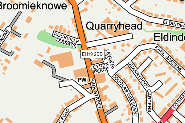 EH19 2DD map - OS OpenMap – Local (Ordnance Survey) EH19 2DD map - OS OpenMap – Local (Ordnance Survey)